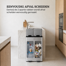 Prullenbak 60 Liter (2x30) met Pedaalbediening - Chrome