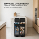 Prullenbak 60 Liter (2x30L) met Pedaalbieding - Zwart