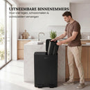 Prullenbak 60 Liter (2x30L) met Pedaalbieding - Zwart