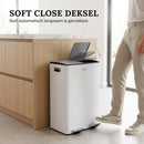 Prullenbak 60 Liter (2x30L) met Pedaalbediening - Wit