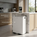 Prullenbak 60 Liter (2x30L) met Pedaalbediening - Wit