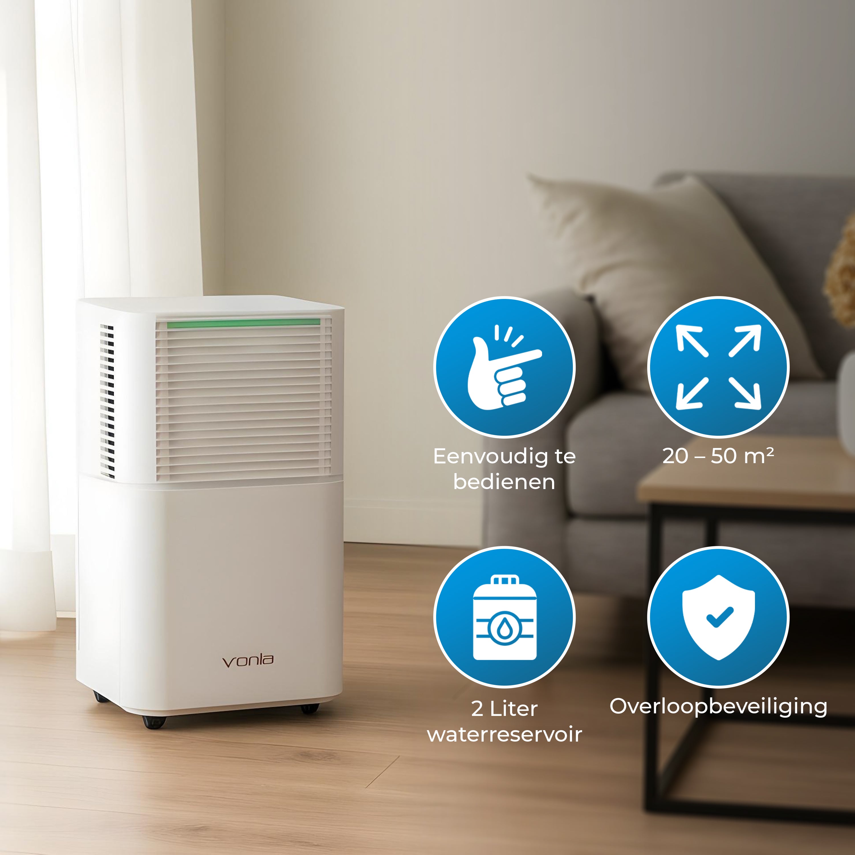 Vonia Luchtontvochtiger 12L