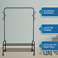 Kledingrek op wieltjes