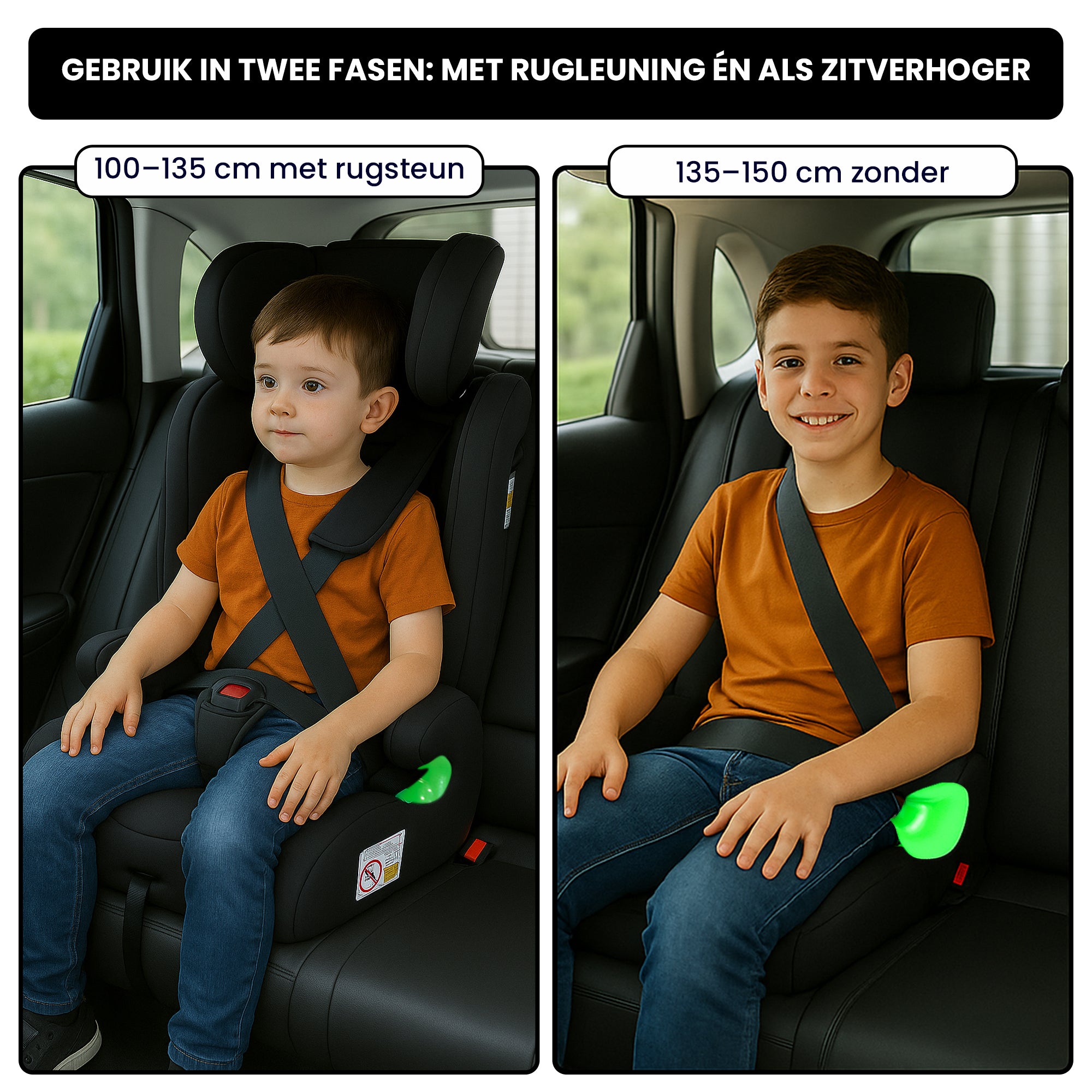 Autostoel Zwart Groen