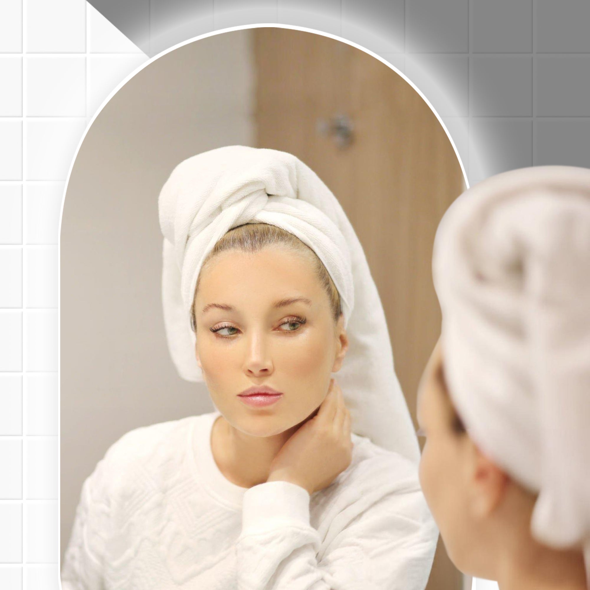 Bayt Badkamerspiegel met LED - Ovaal 50x90 cm - 2 Lichtstanden