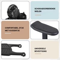 Meerijdplankje met Zitje Zwart
