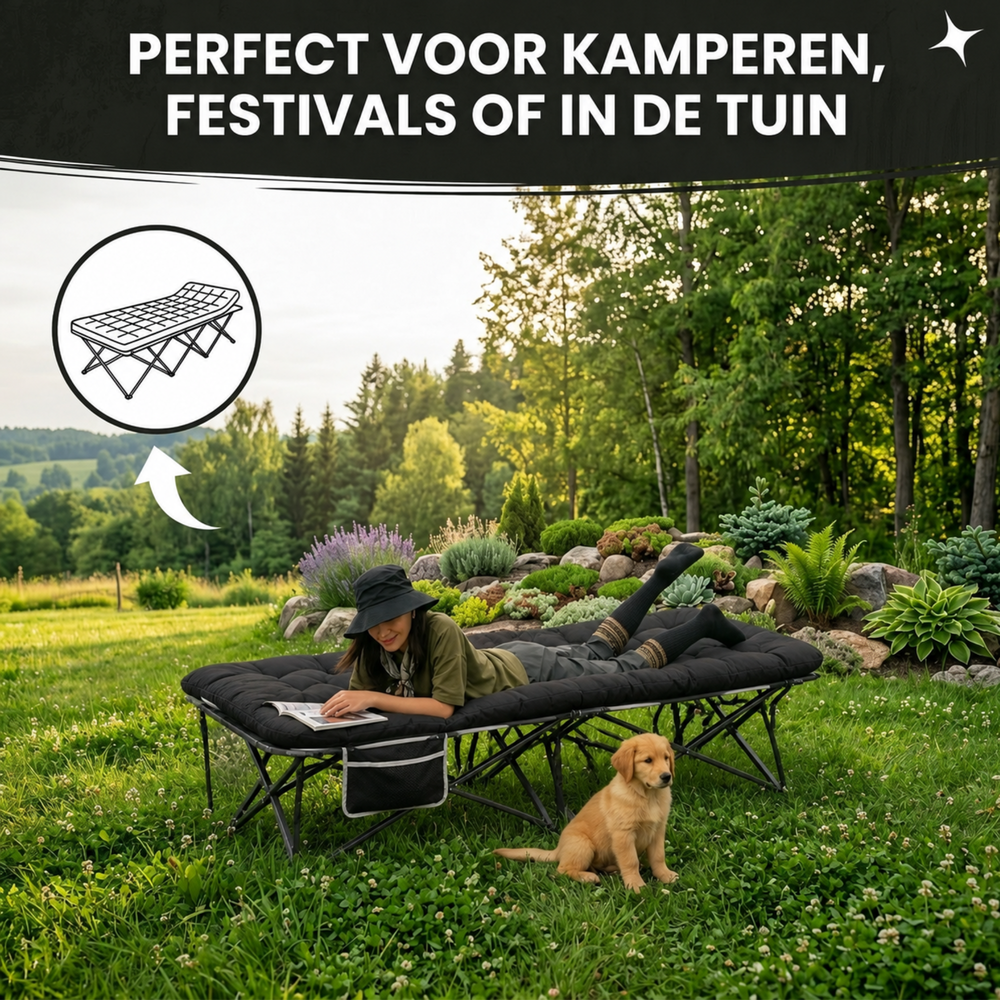 Veldbed met Kussen